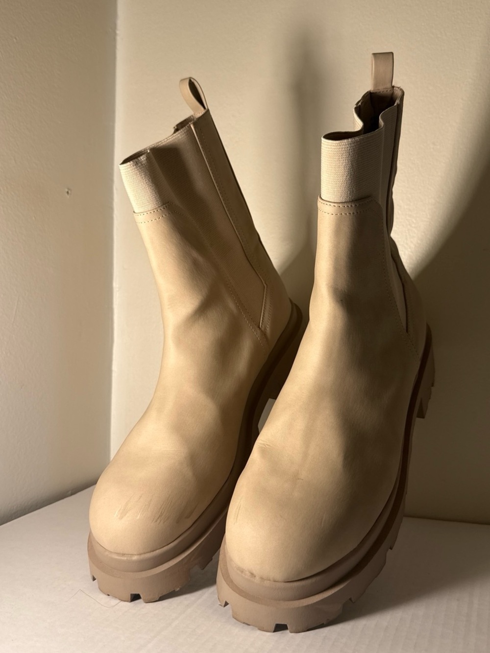 Dolce Vita Sandstone Chunky Chelsea Ankle Boots